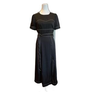Great Jones Black Contrast Stitch Dress